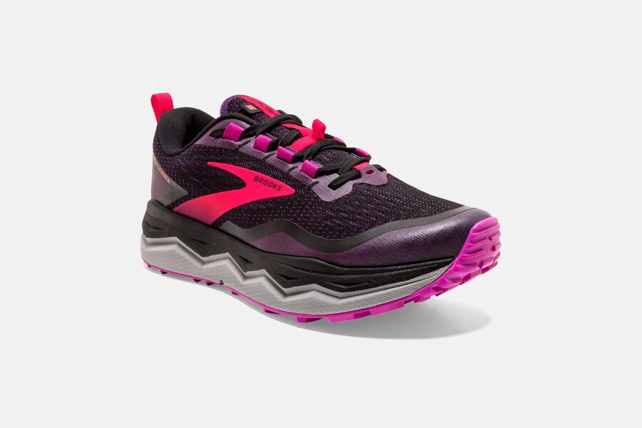 Brooks Caldera 5 Trail Running Shoes - Womens - Black/Red - FQ9048135